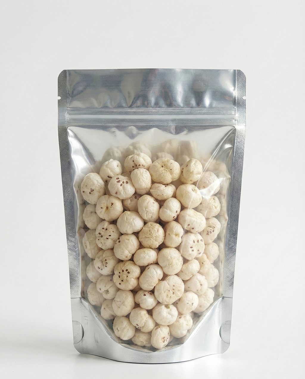 Silver Transparent Zipper Pouch