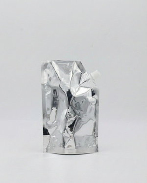 Liquid Silver Metallic Spout Pouch
