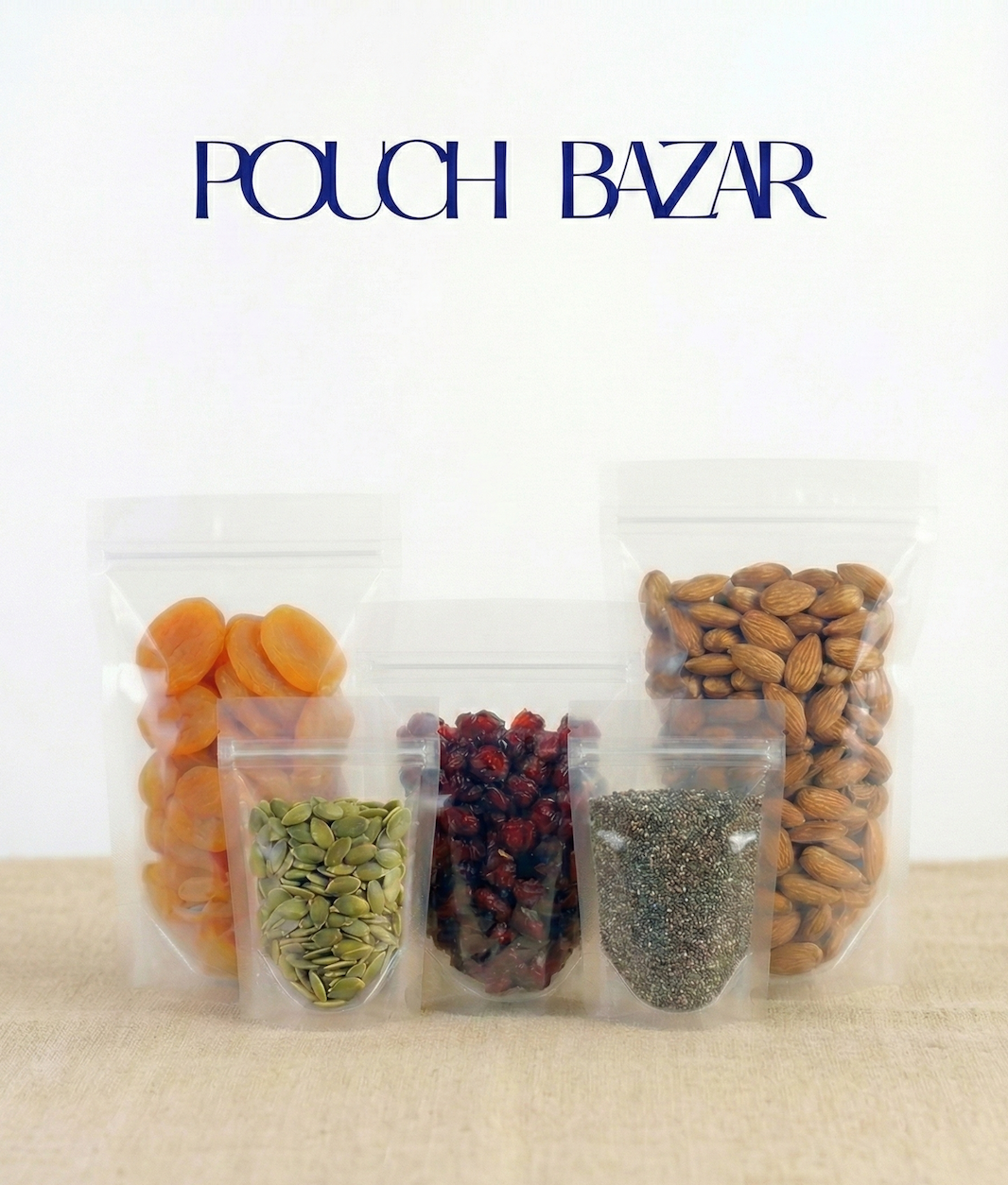 Transparent Stand Up Pouch with Zipper