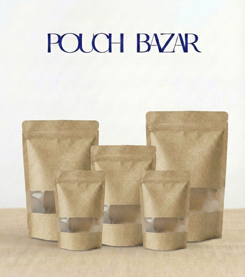 Kraft Paper Window Zipper Pouch