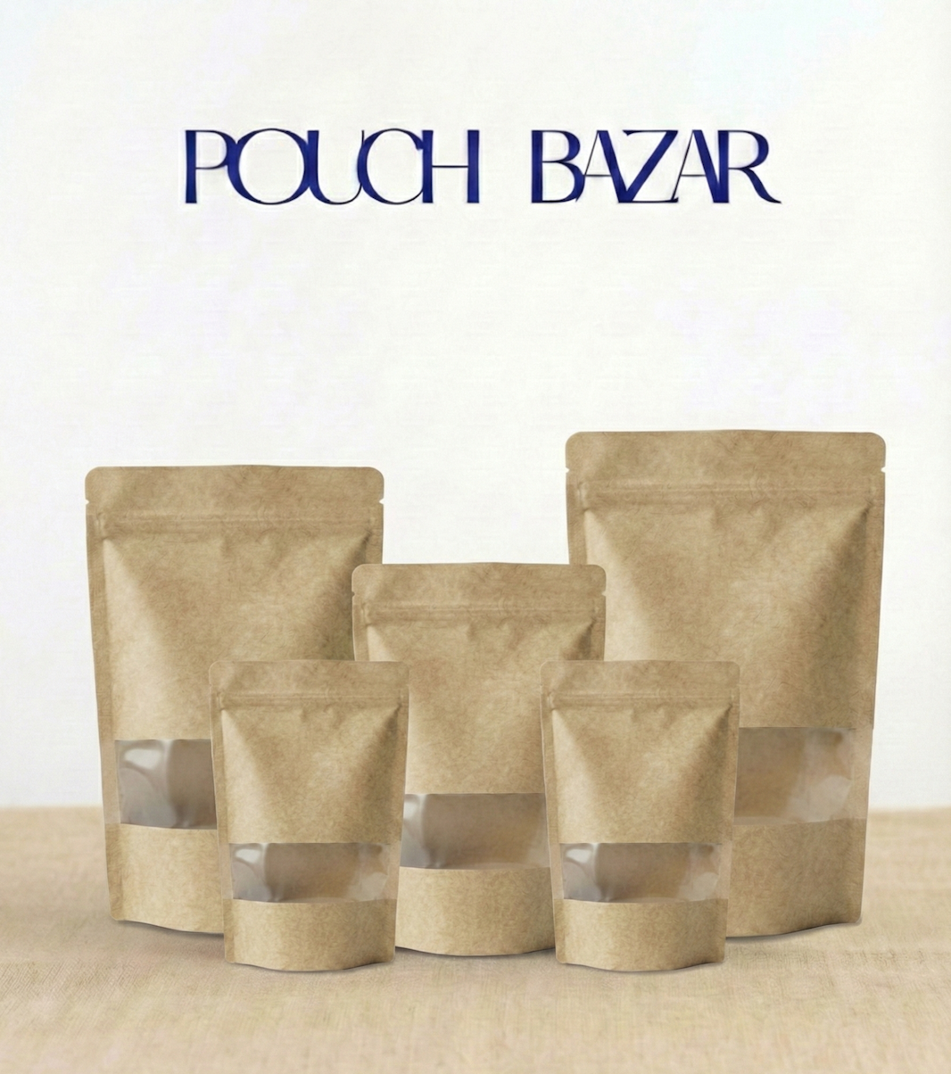 Kraft Paper Window Zipper Pouch