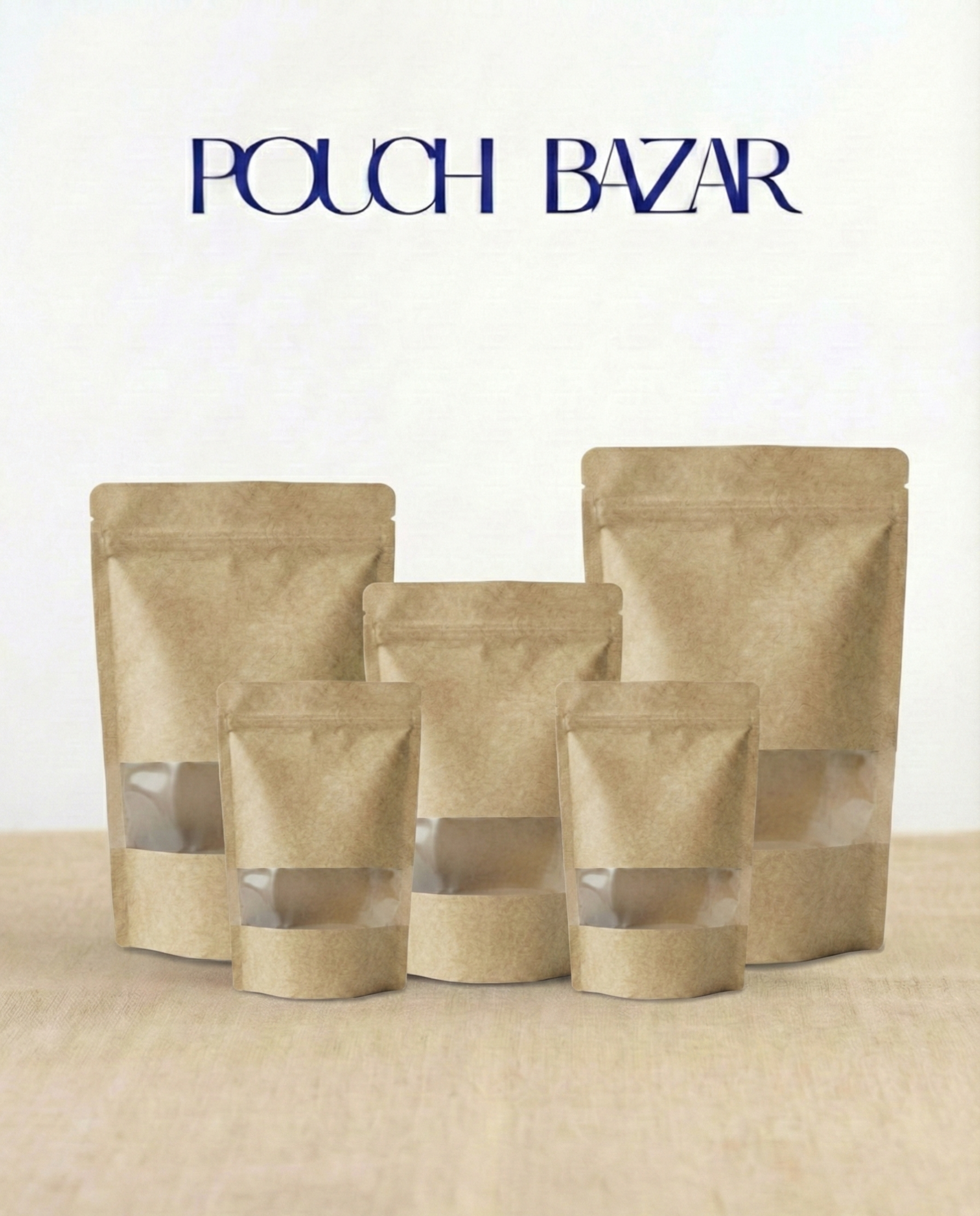 Kraft Paper Window Zipper Pouch