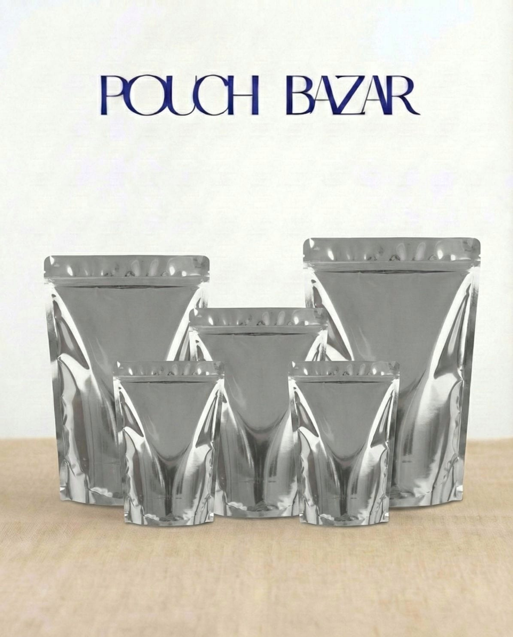 Silver Standup Pouch With Zipper