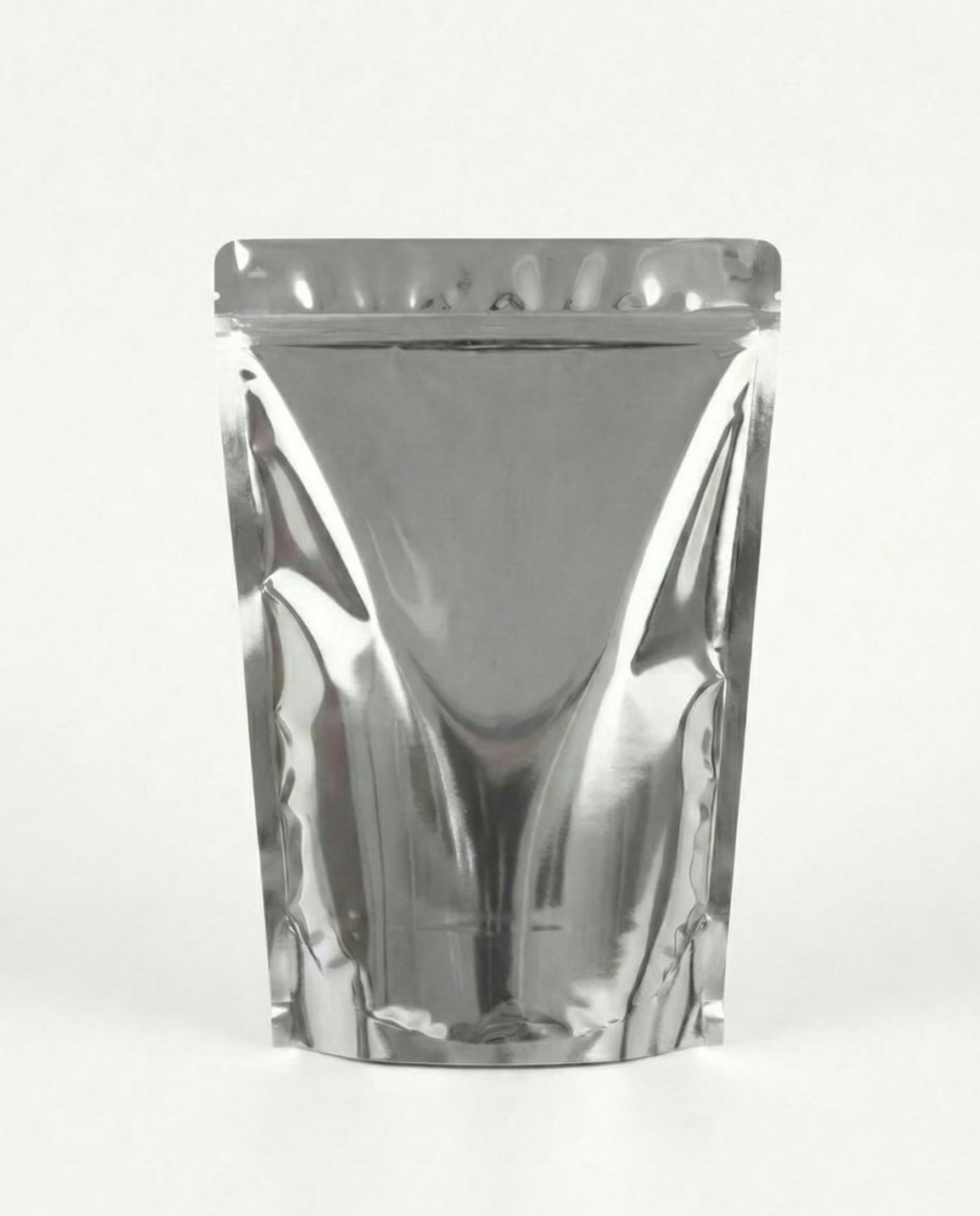 Silver Standup Pouch With Zipper